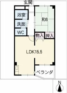 コーポラス亀の井【2階】の間取り