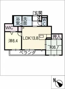 ジュ レーム【2階】の間取り