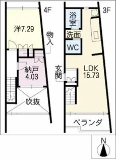 クララメゾネット【4階】の間取り