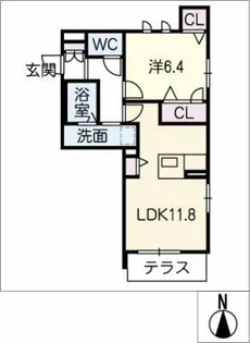 i・stage若葉【1階】の間取り