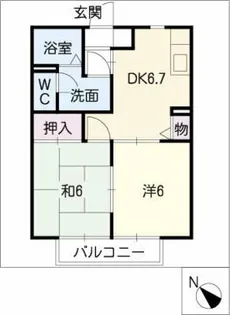 ネオパルC棟【1階】の間取り