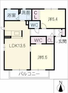 アドラブール美園【2階】の間取り