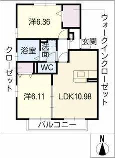 グランマ・N【2階】の間取り