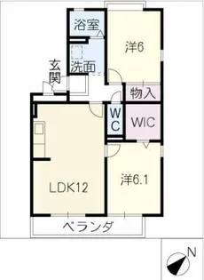 シャトルハナイⅢ【2階】の間取り