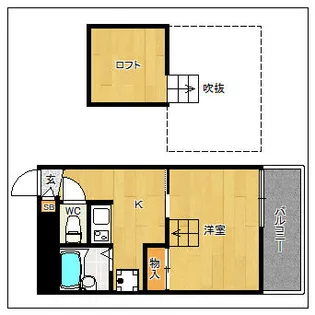 レオパレスドムス筑紫野【203号室】の間取り