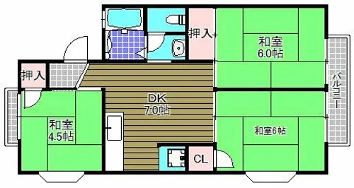 ディアコート小金台D棟【1階】の間取り