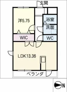ルネスエスペランサ【1階】の間取り