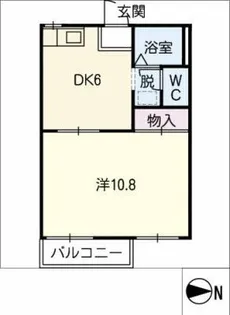 タウニー千賀【1階】の間取り