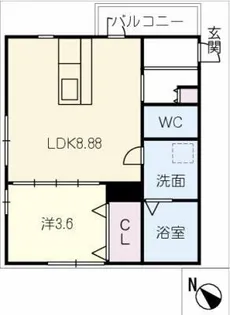 ALIVIA神沢【1階】の間取り