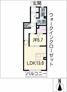 エムズコート B棟【1階】の間取り