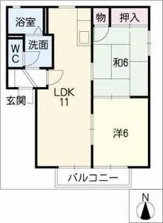 コーポ鎌倉通り【2階】の間取り