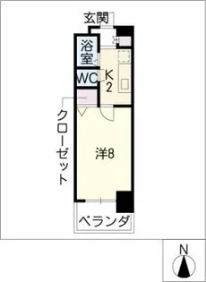 CK錦レジデンス【8階】の間取り