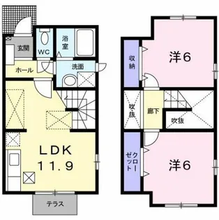 アバンティ・K A【1階】の間取り
