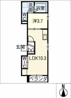 ヘーベル上名古屋【3階】の間取り