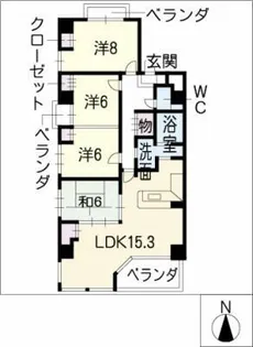 HEEPOP VILLA【5階】の間取り