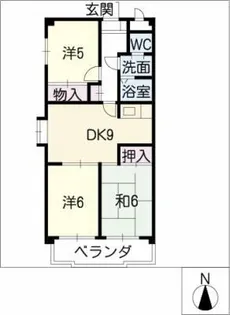 月見壱番館【4階】の間取り
