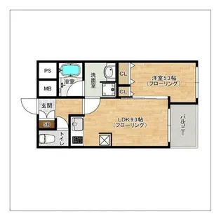 ラクレイス平尾ステーション【1102号室】の間取り