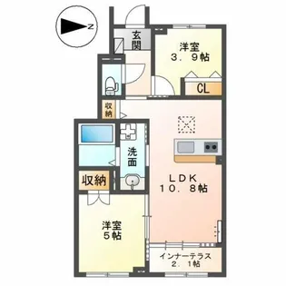 Duo Terrace【1階】の間取り