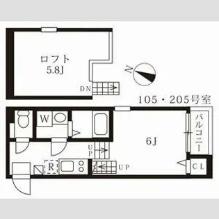 ユースター川名【1階】の間取り