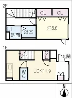 Calm seis【1階】の間取り