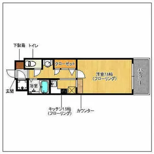 エンクレスト天神II【5階】の間取り