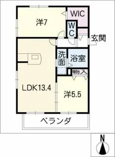 dix-septAnges西棟【1階】の間取り