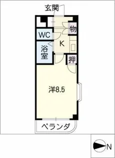 アームス東畑【7階】の間取り
