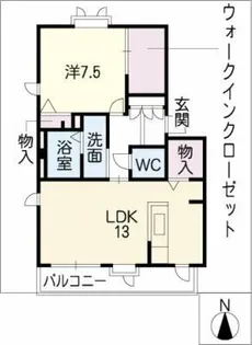 グランシード喜多山【2階】の間取り