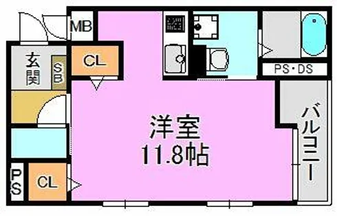 クロワール長田【1階】の間取り