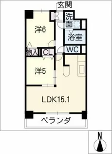 CLASS ONE K.O.【4階】の間取り