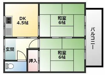 さくら住宅 西棟【1階】の間取り