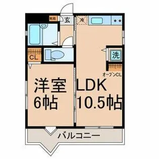 KKマンション【1階】の間取り