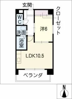 グランドベア本地【6階】の間取り