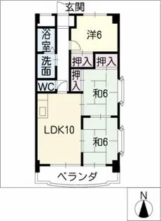 クレストパレス学園前【7階】の間取り