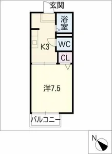 佐藤ハイツB棟【2階】の間取り