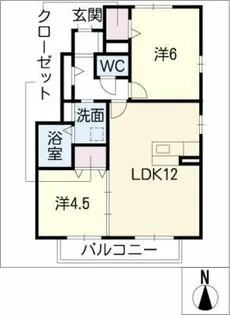 ヴェルデマノワールⅡ【1階】の間取り
