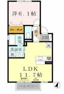 ウィルモア垂水A棟【2階】の間取り