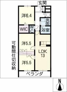Via Sole【3階】の間取り