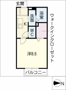 ラ・カリブ【2階】の間取り