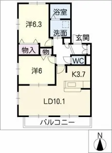 プランドール【1階】の間取り