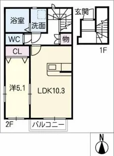 Village西口 Ⅰ【2階】の間取り