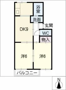 ジュネス武田A棟【2階】の間取り