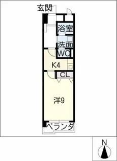 カスティーヌ前津【4階】の間取り