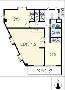 サンシティ覚王山【1階】の間取り