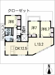 Pleasant【5階】の間取り