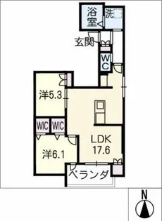 ヘーベルヒルズ Ⅰ【3階】の間取り