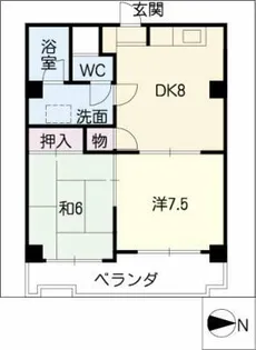 ホーメスト川名【3階】の間取り