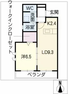 エアフォルク【1階】の間取り