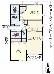 メゾンプランドール【1階】の間取り