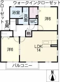 クレアール A棟【1階】の間取り